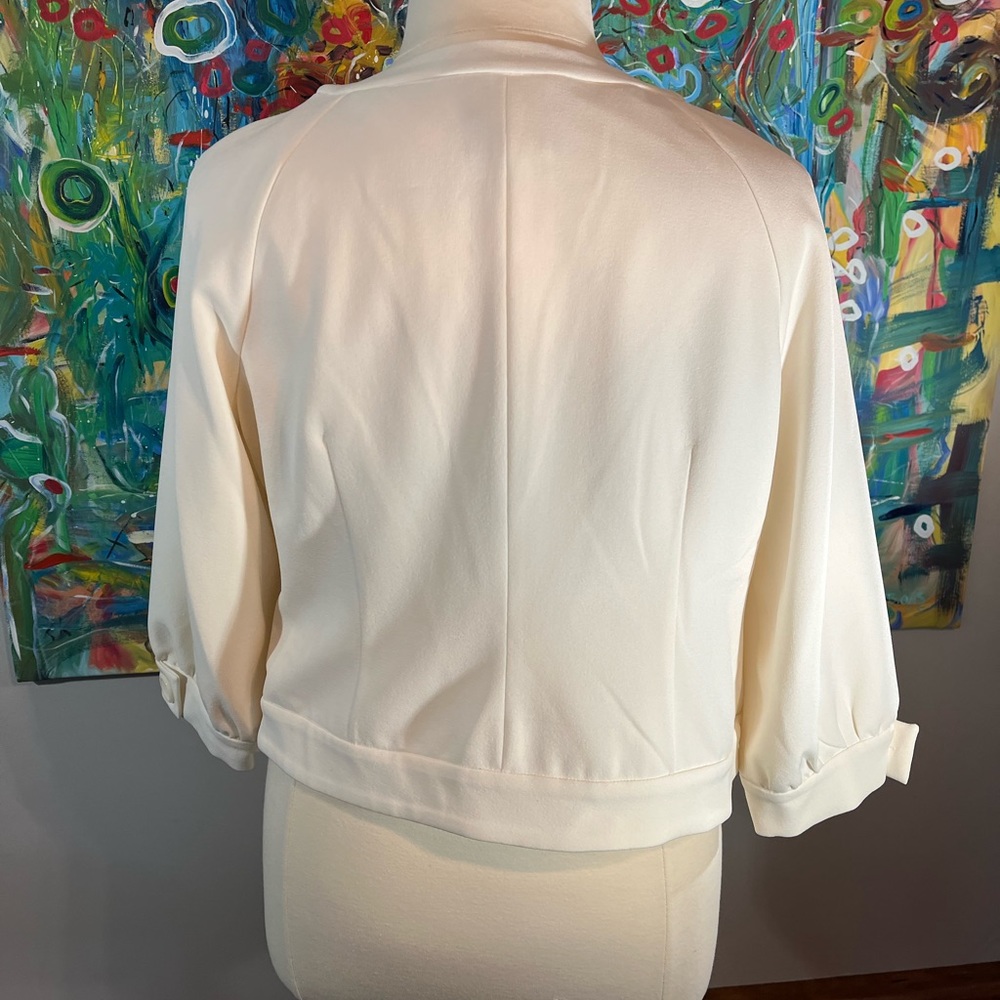 Ivory Crepe Jacket - Picture 6 of 7